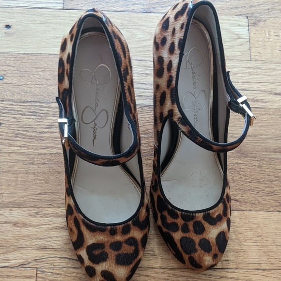 Jessica Simpson Animal Print Mary Jane Heels - Picture 3 of 8